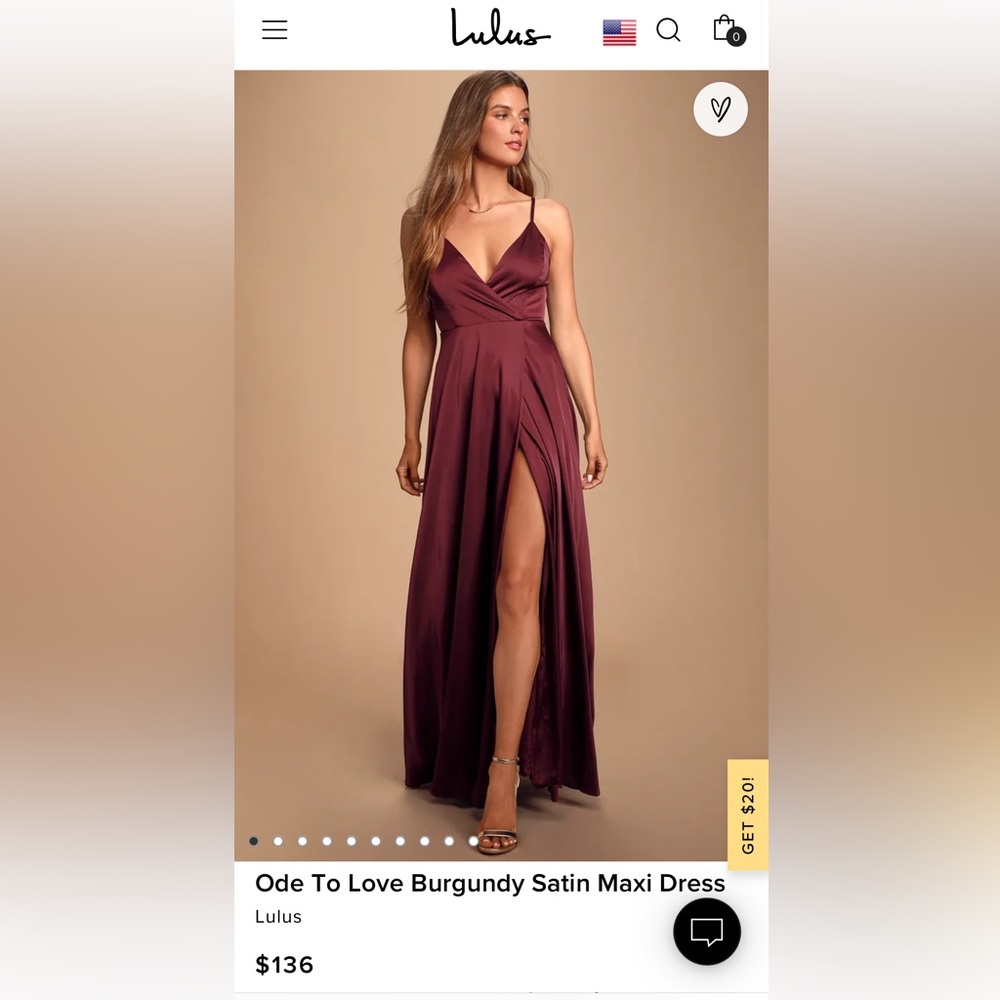 Lulus Ode to Love Burgundy Satin Maxi Formal Dress